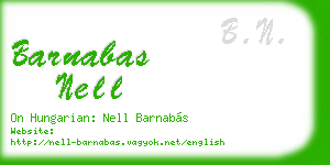 barnabas nell business card
